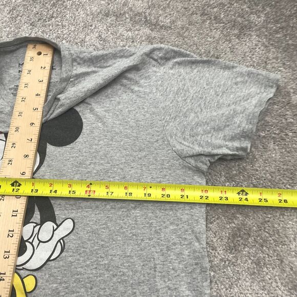 Disney Minnie Mouse Graphic T-Shirt Women Large Gray Crew Neck Casual Cotton Tee - Picture 7 of 8